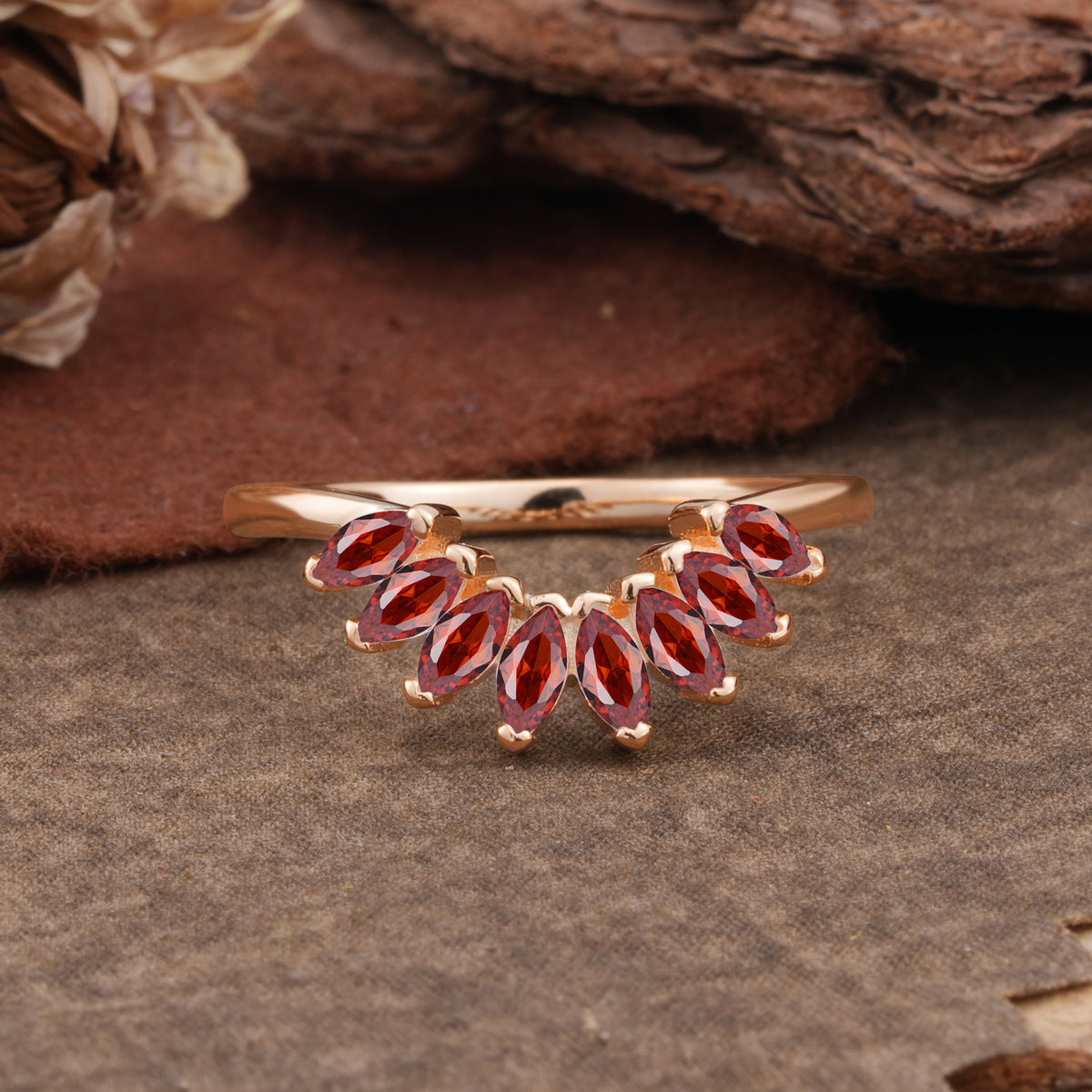 SR17236 Garnet Ring - Additional view