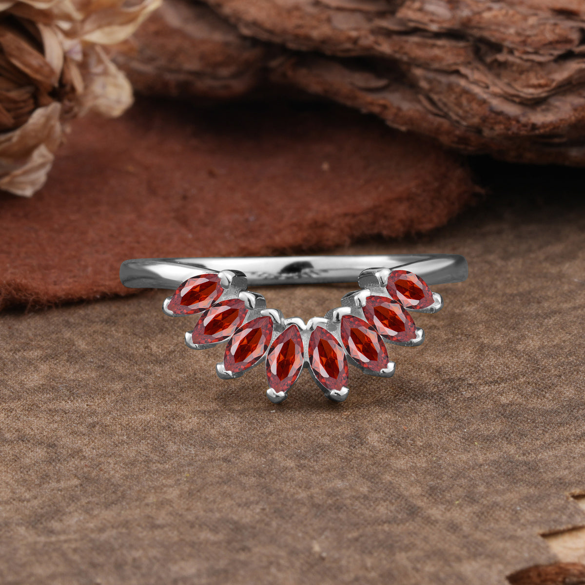SR17236 Garnet Ring - Additional view
