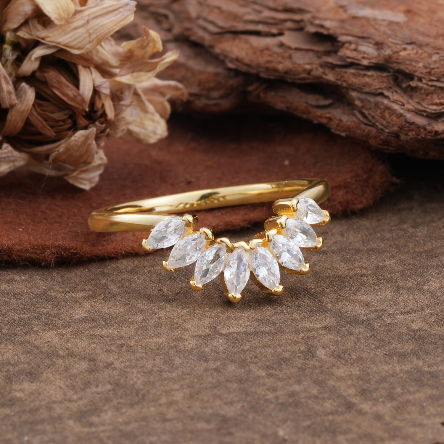 SR17236 Moissanite Ring - Rose-Gold