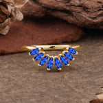 SR17236 Sapphire Ring - Yellow-Gold