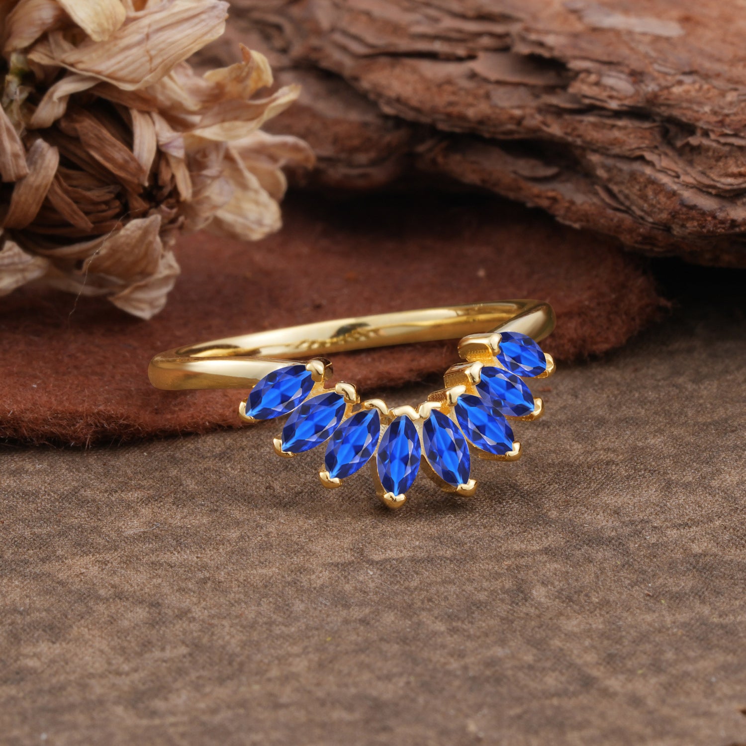 SR17236 Sapphire Ring - Rose-Gold