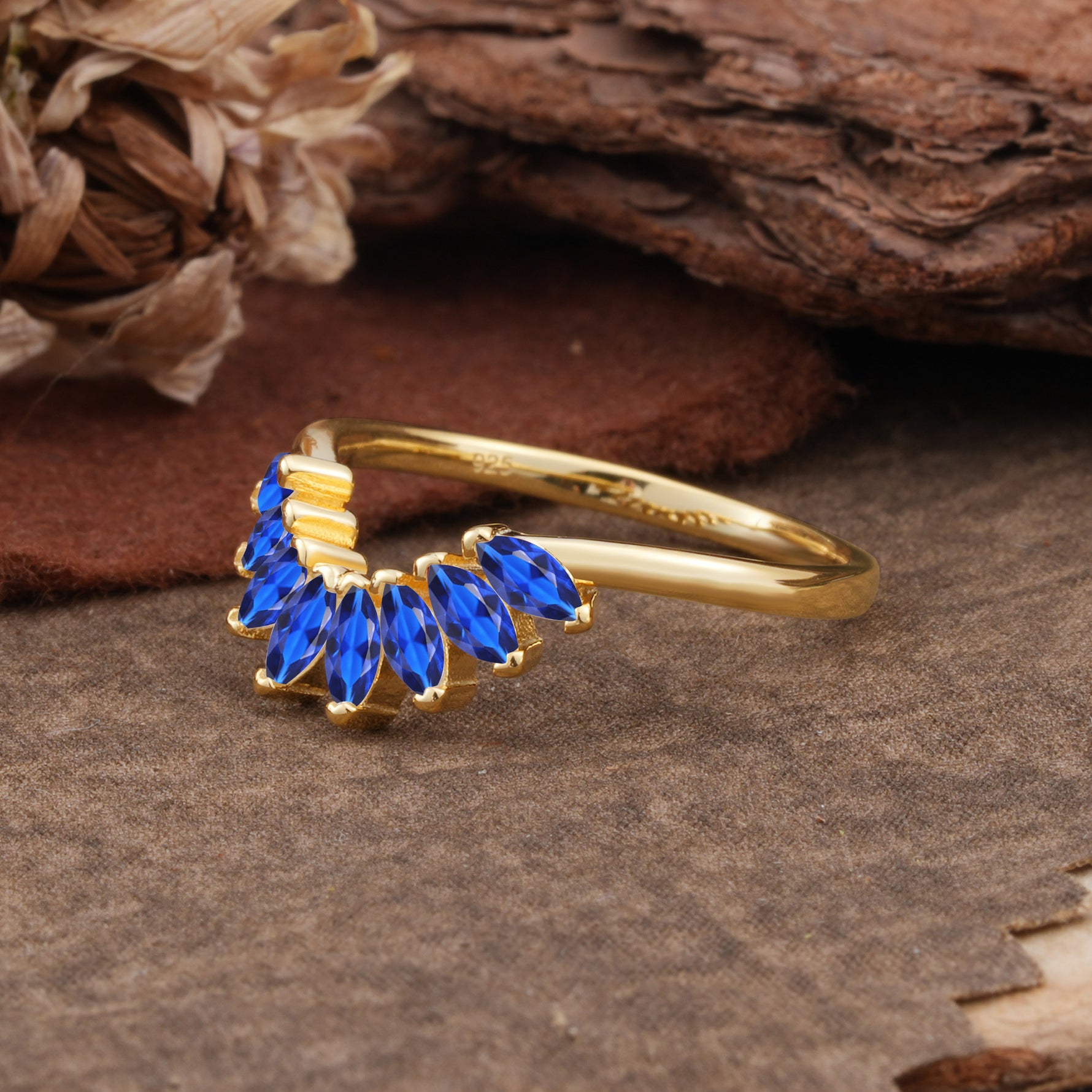 SR17236 Sapphire Ring - White-Gold