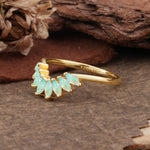 SR17236 Fire Opal Ring - White-Gold