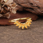 SR17236 Citrine Ring - Rose-Gold
