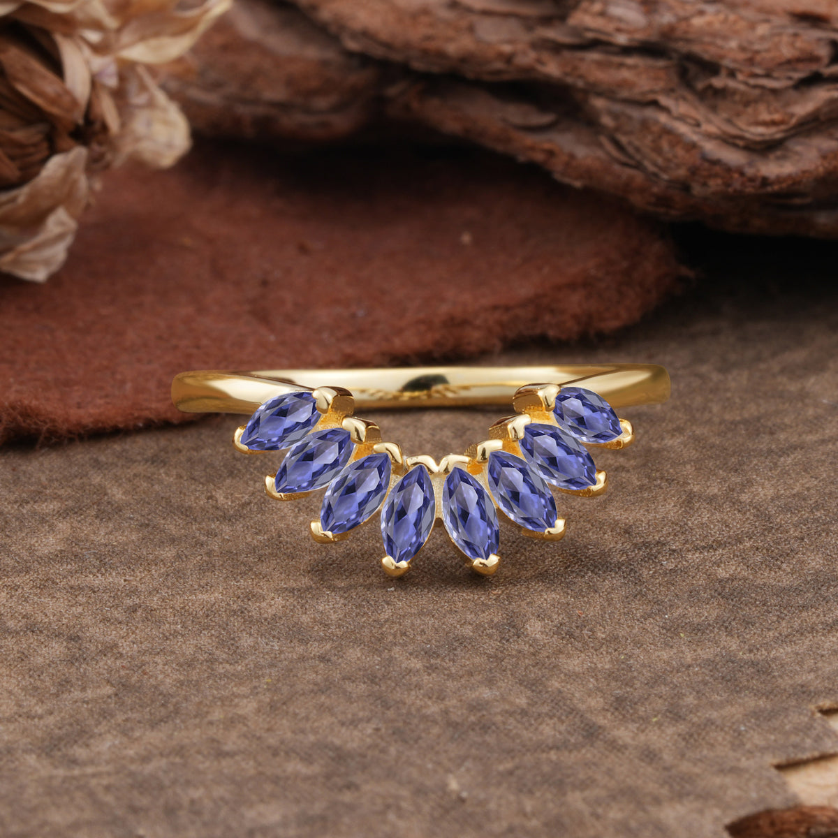 SR17236 Tanzanite Ring - Yellow-Gold