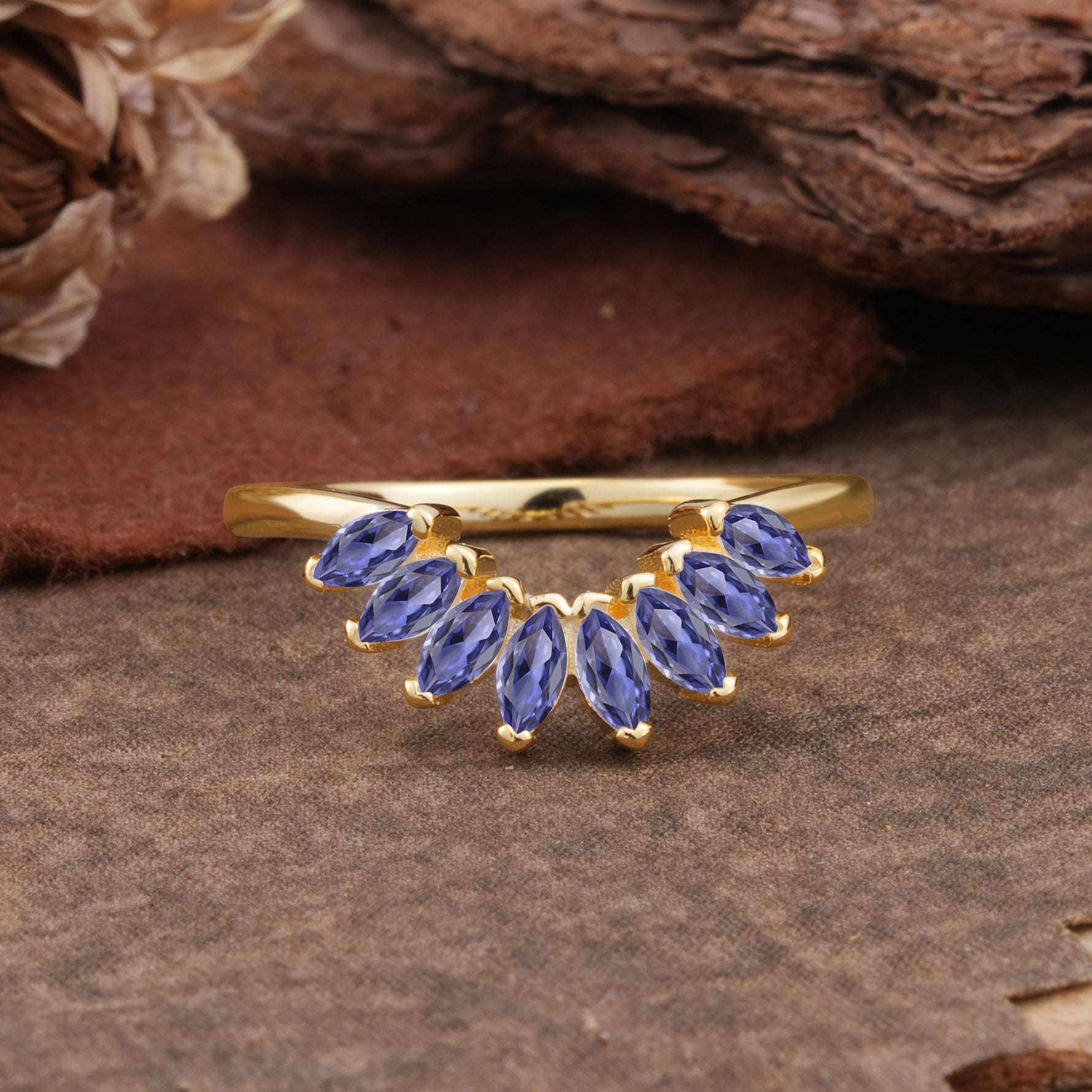 SR17236 Tanzanite Ring - Yellow-Gold