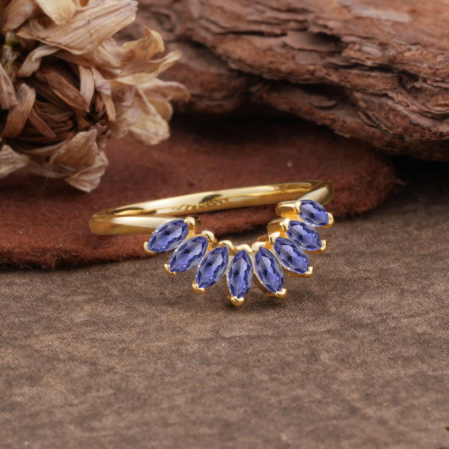 SR17236 Tanzanite Ring - Rose-Gold