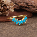 SR17236 Turquoise Ring - Rose-Gold