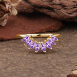 SR17236 Amethyst Ring - Yellow-Gold