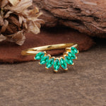 SR17236 Emerald Ring - Rose-Gold