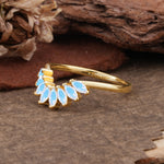 SR17236 Moonstone Ring - White-Gold