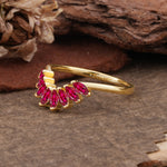 SR17236 Ruby Ring - White-Gold