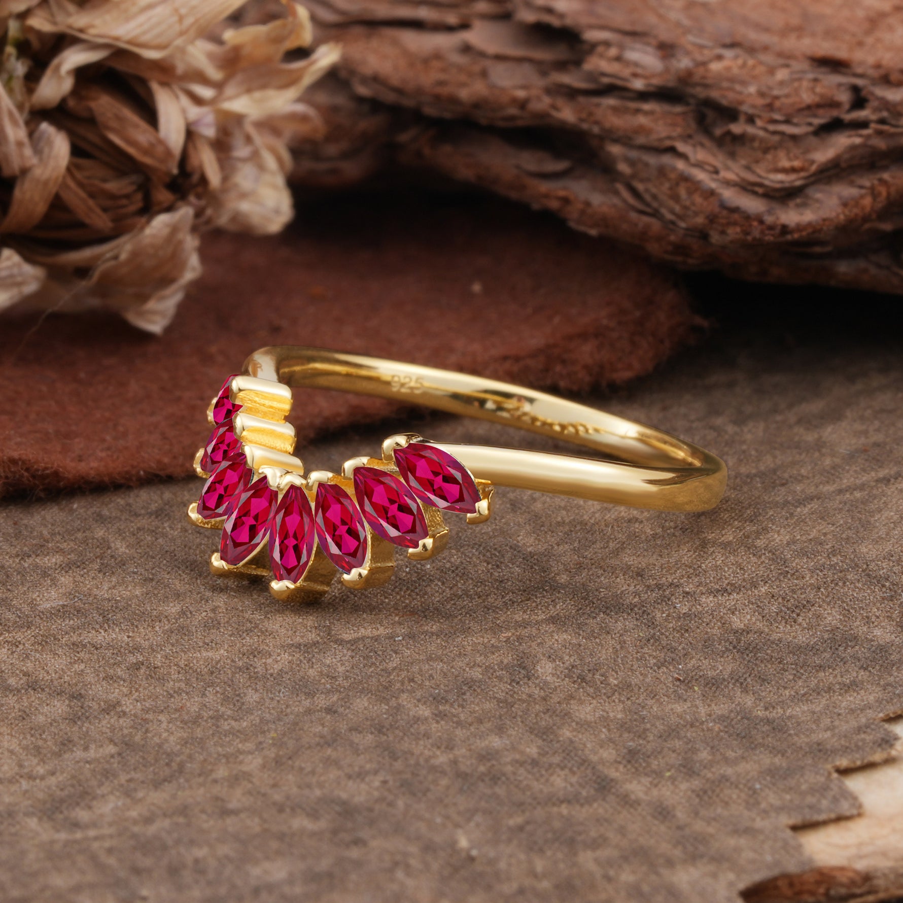SR17236 Ruby Ring - White-Gold