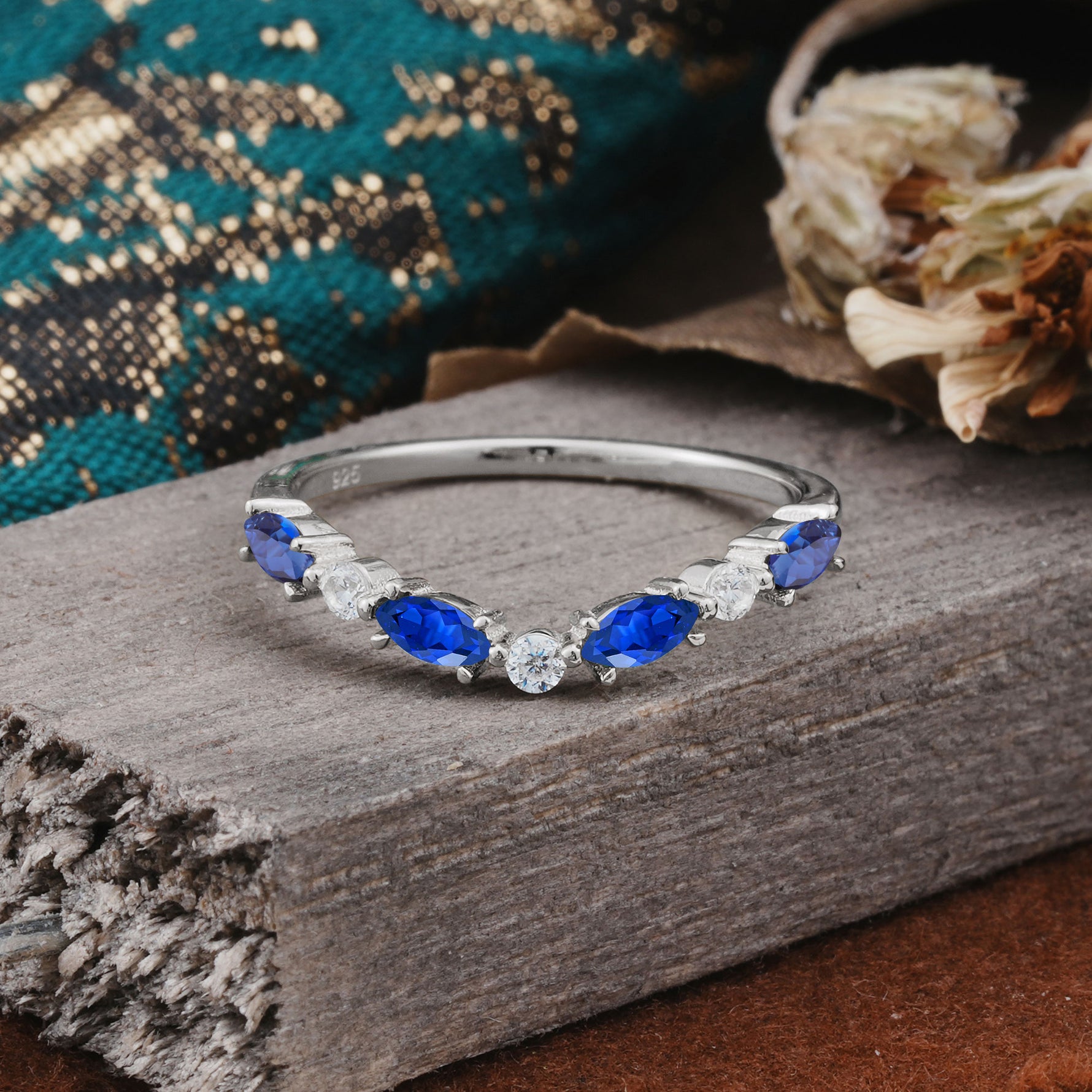 SR17241 Sapphire Ring - Additional view