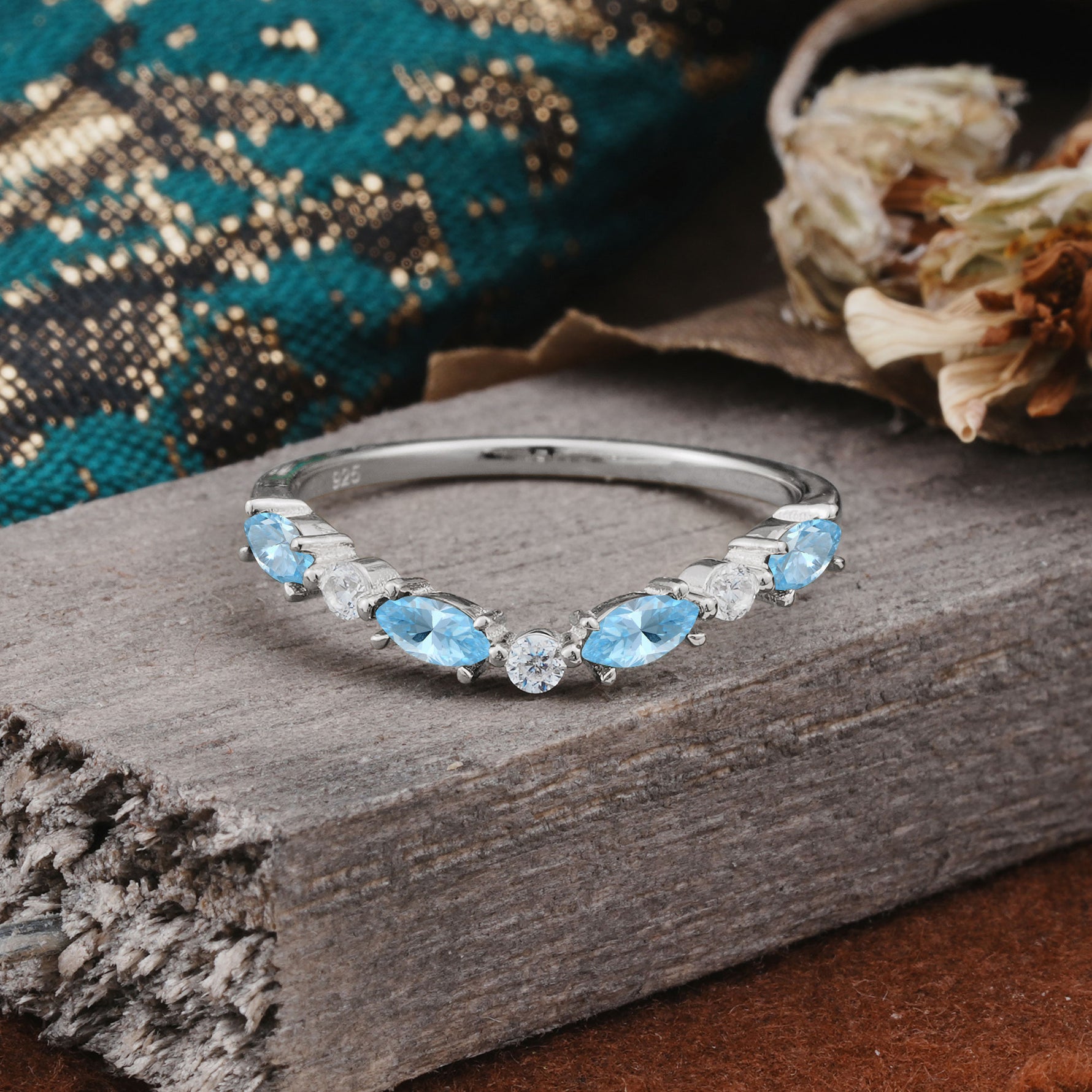 SR17241 Aquamarine Ring - Additional view