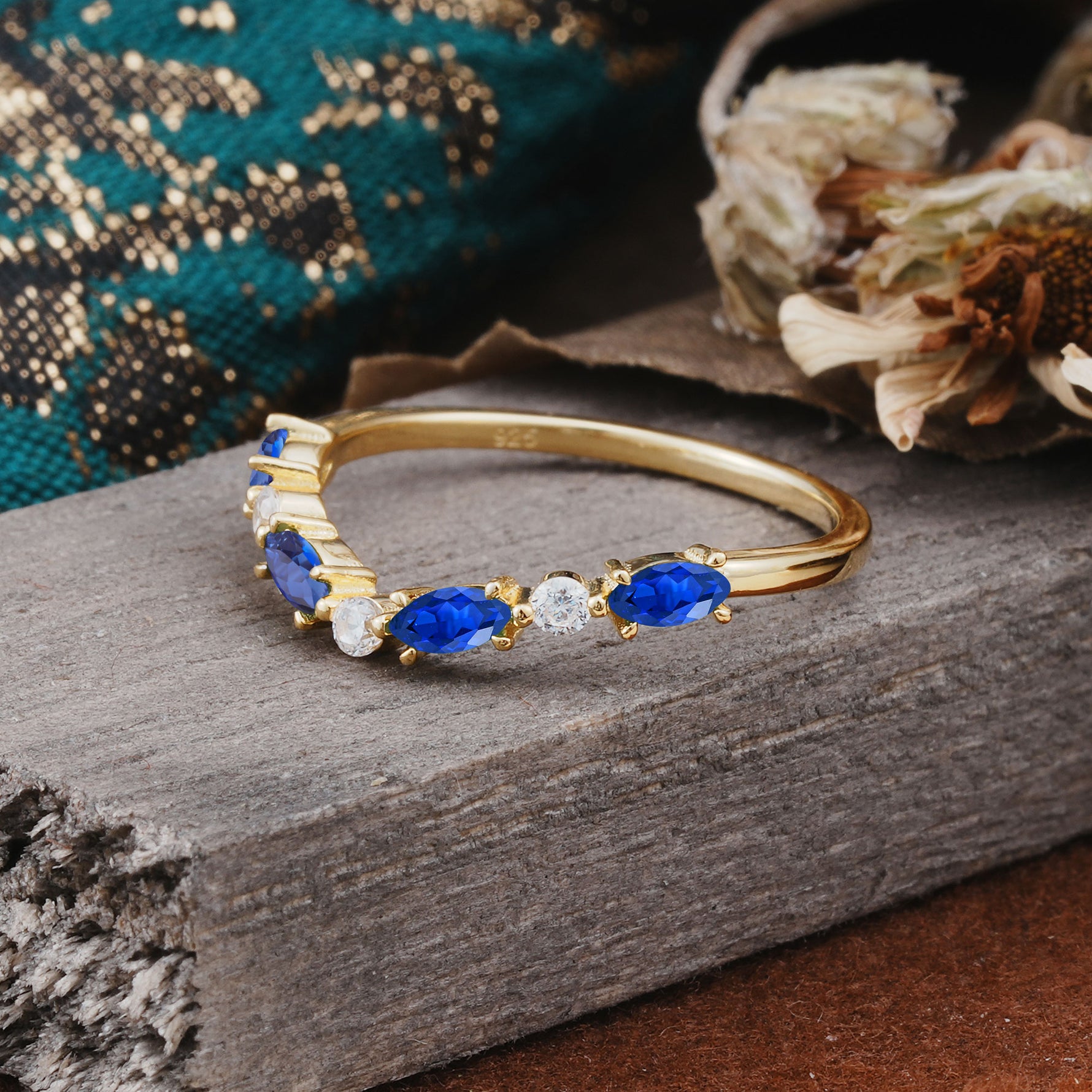 SR17241 Sapphire Ring - Rose-Gold