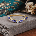 SR17241 Tanzanite Ring - Yellow-Gold