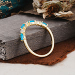 SR17241 Turquoise Ring - White-Gold