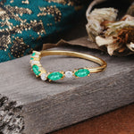 SR17241 Emerald Ring - Rose-Gold