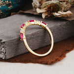 SR17241 Ruby Ring - White-Gold