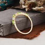 SR17241 Peridot Ring - White-Gold