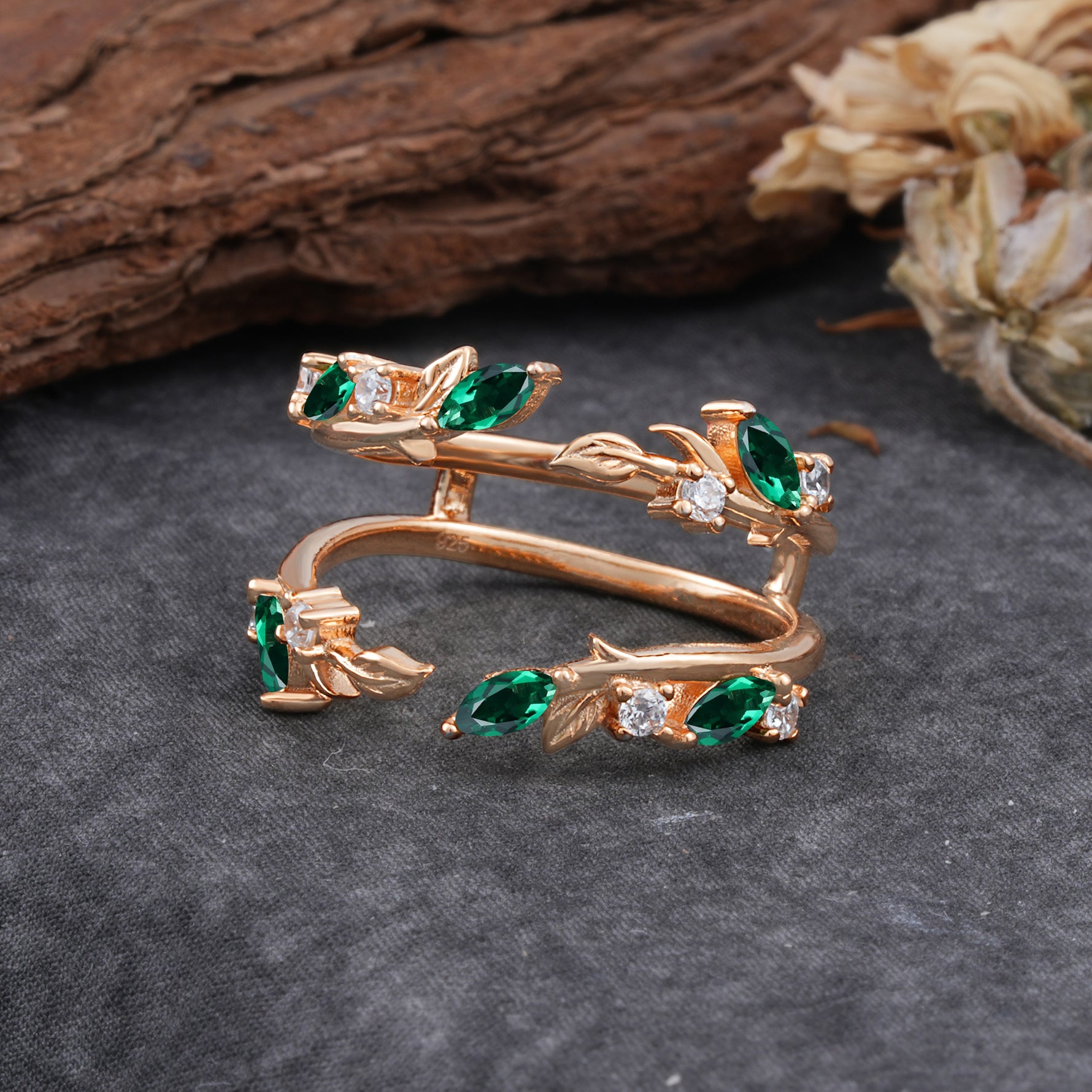 SR17251 Emerald Ring - Additional view