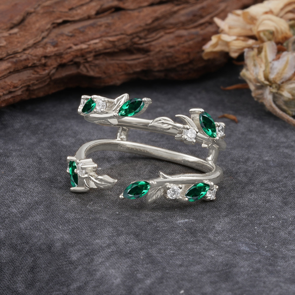 SR17251 Emerald Ring - Additional view