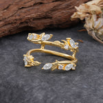 SR17251 Moissanite Ring - Yellow-Gold