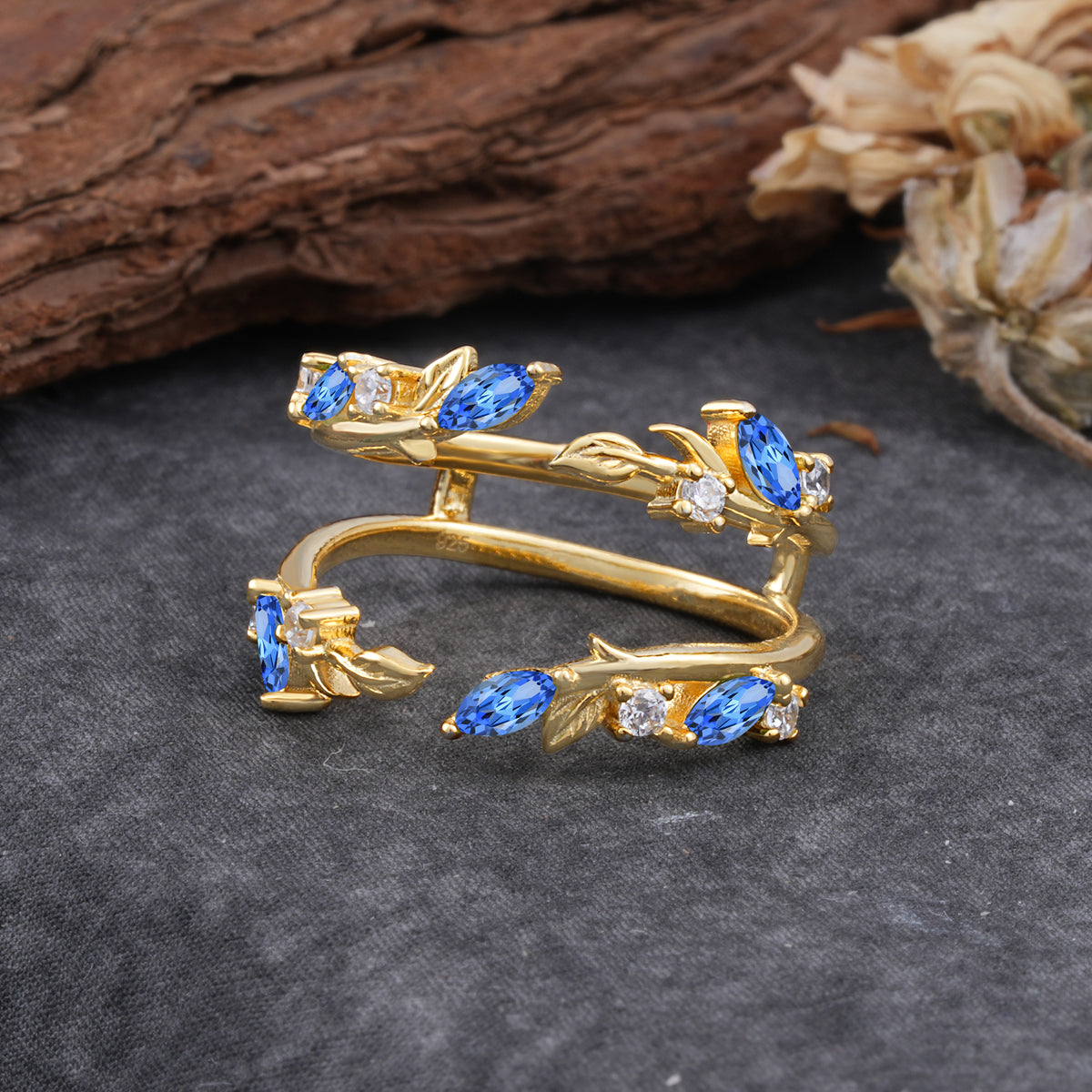 SR17251 Sapphire Ring - Yellow-Gold