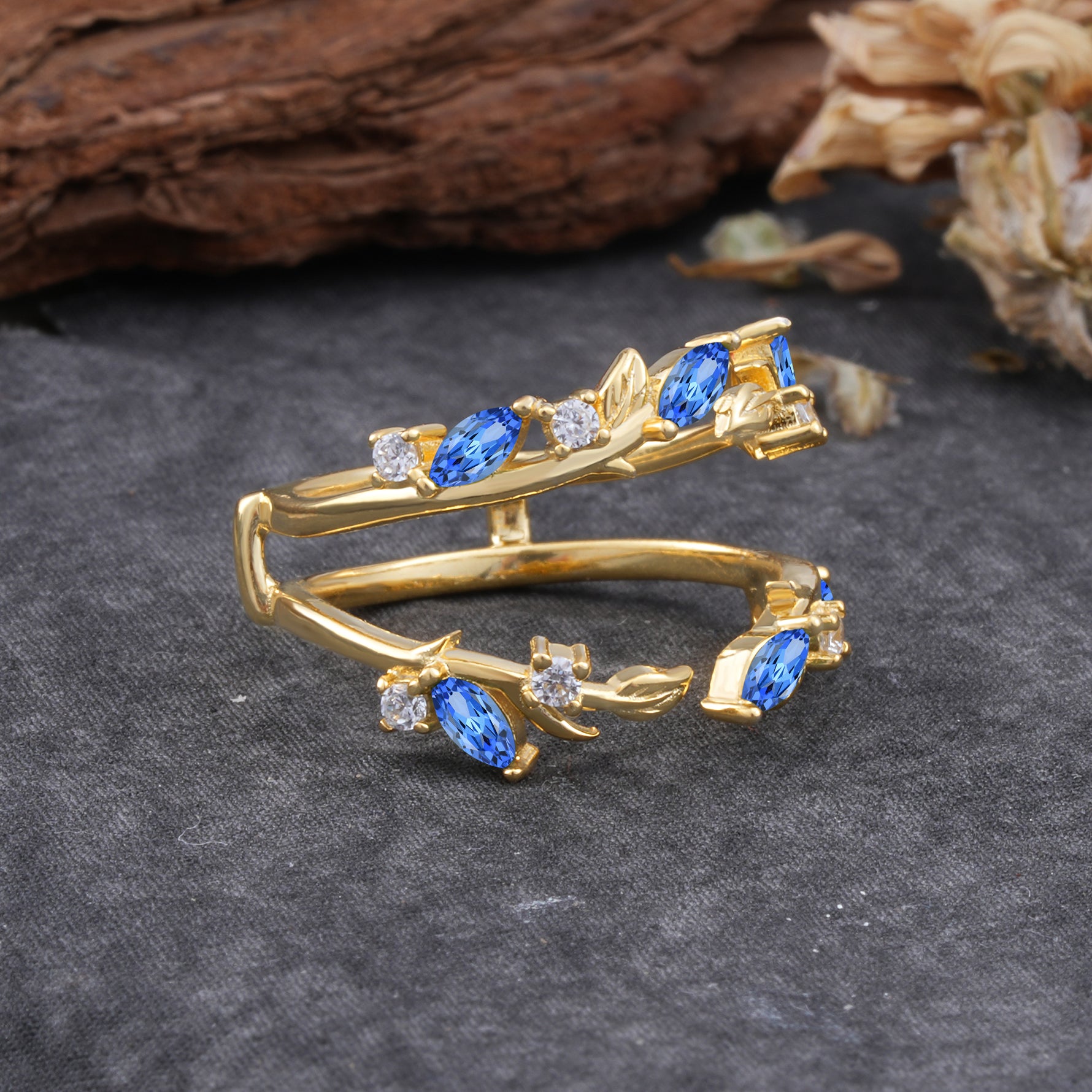 SR17251 Sapphire Ring - White-Gold