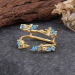 SR17251 Aquamarine Ring - Yellow-Gold