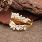 Nature Inspired Moissanite Curved Wedding Band - Additional view