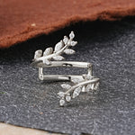 Vintage Nature Inspired Olive Branch Moissanite Enhancer Wedding Band - Additional view