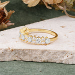 RoundCut Moissanite Alternating Eternity Wedding Band - Additional view