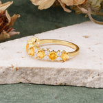 RoundCut Citrine Alternating Eternity Wedding Band - Additional view