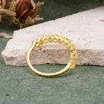RoundCut Citrine Alternating Eternity Wedding Band - Additional view
