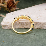 RoundCut Black Onyx Alternating Eternity Wedding Band - Additional view