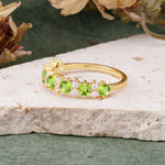 RoundCut Peridot Alternating Eternity Wedding Band - Additional view