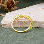 RoundCut Peridot Alternating Eternity Wedding Band - Additional view