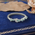 Nature Inspired Floral Moissanite Cluster Wedding Band - Additional view