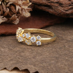 Nature Inspired Laurel Wreath Moissanite Stacking Wedding Band - Additional view