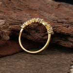 Nature Inspired Laurel Wreath Moissanite Stacking Wedding Band - Additional view