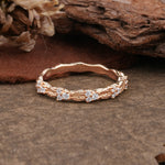 Vintage Filigree Scrollwork Moissanite Openwork Wedding Band - Additional view