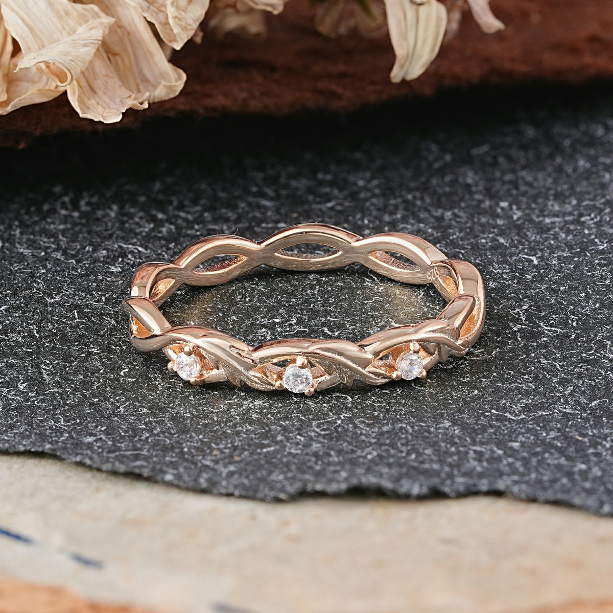 Classic Elegant 4-Prong Princess Cut Moissanite Engagement Ring - Additional view