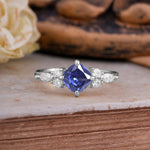 Vintage Mixed Cut Tanzanite Eternity Wedding Band - Additional view