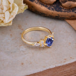Vintage Mixed Cut Tanzanite Eternity Wedding Band - Additional view