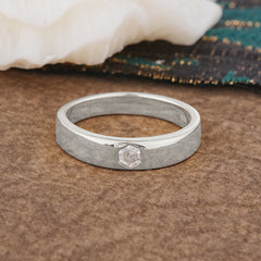 Iuxurious Hexagon Cut Moissanite Engagement Men's ring