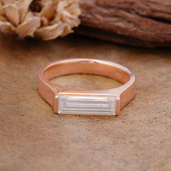 Rectangular Cut Moissanite Engagement Men's ring