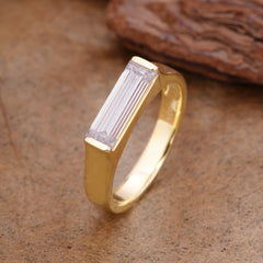 Rectangular Cut Moissanite Engagement Men's ring