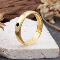 Iuxurious Round Cut Black Onyx Engagement Men's ring